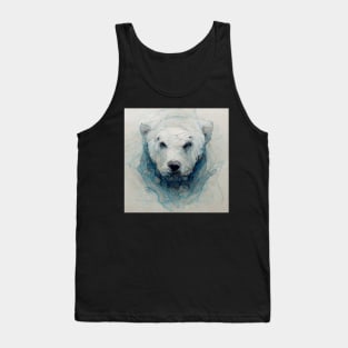 Majestic Polar Bear face in the Artic Cold. Tank Top